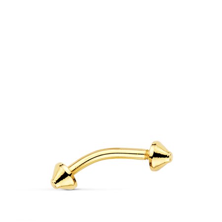 Piercing ceja oro 18k con pinchos