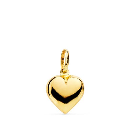 Colgante de corazón liso oro 18k