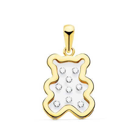 Colgante oro airshine transparente oro 18k