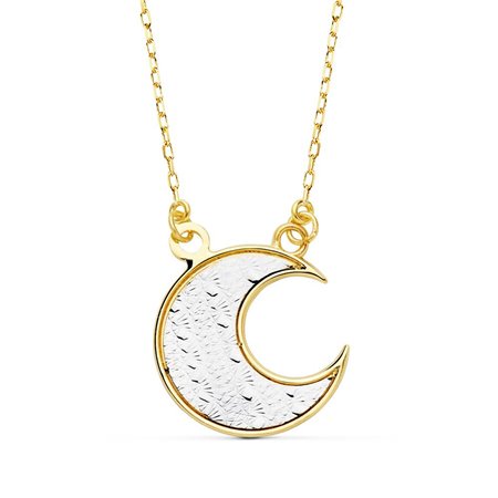 Gargantilla de luna en oro 18k