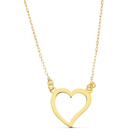 Gargantilla corazón en oro 18k