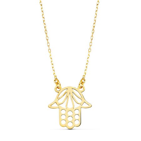 Gargantilla mano de fátima oro 18k