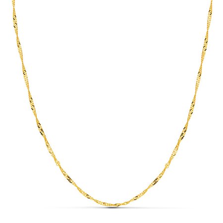 Cadena Singapur 1,8 mm oro 18k de 45 cm