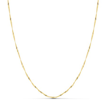 Cadena Singapur 1 mm oro 18k de 40 cm