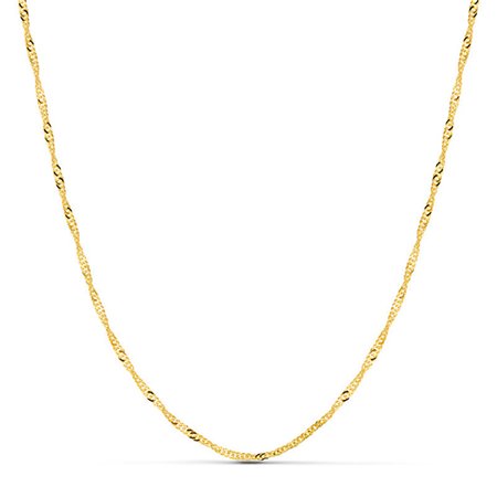Cadena Singapur 2 mm oro 18k de 40 cm