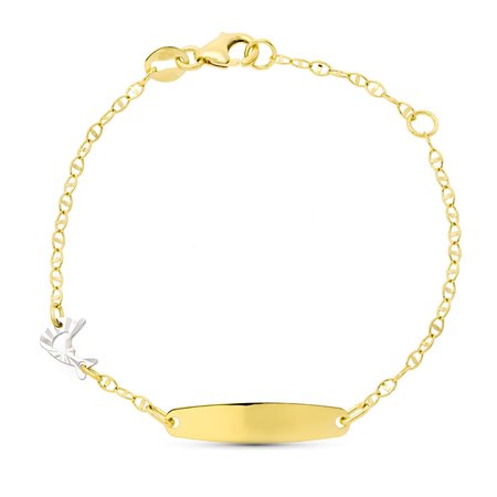 Esclava bebé delfín oro bicolor 18k