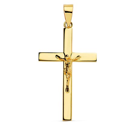 Cruz con cristo oro 18k 29 mm