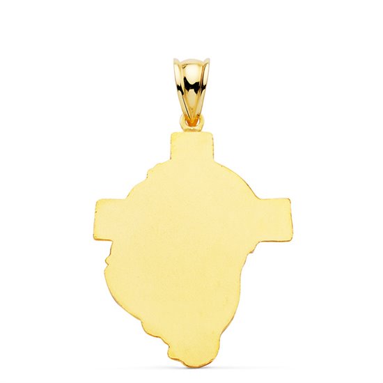 Cabeza de cristo con cruz oro 18k